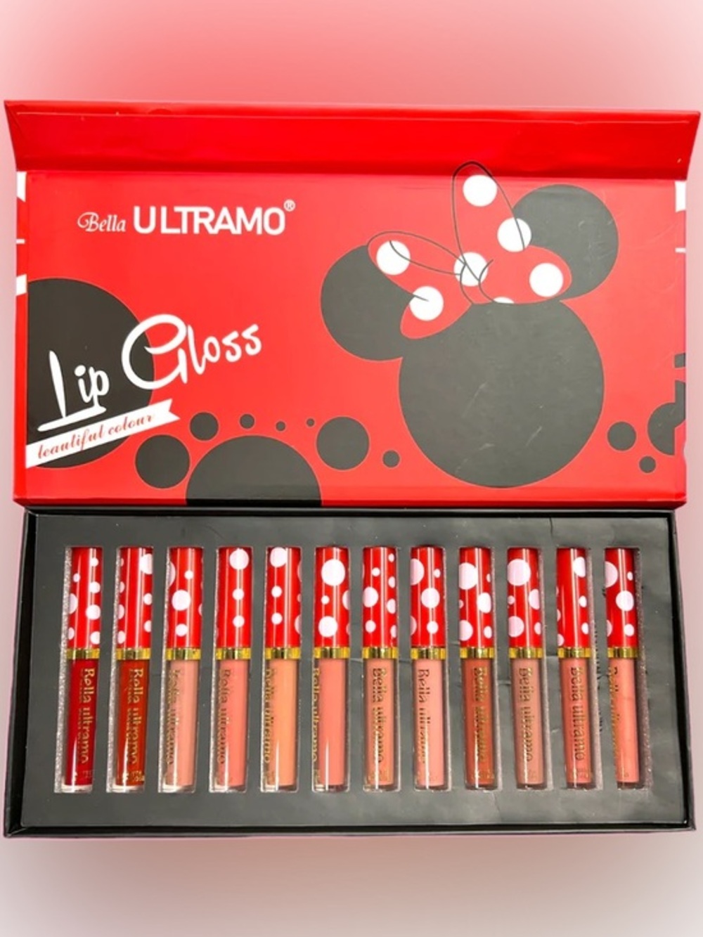 MADE UP BY DREA BELLA ULTRAMO MOUSE 12 PIECE LIP GLOSS SET NIB